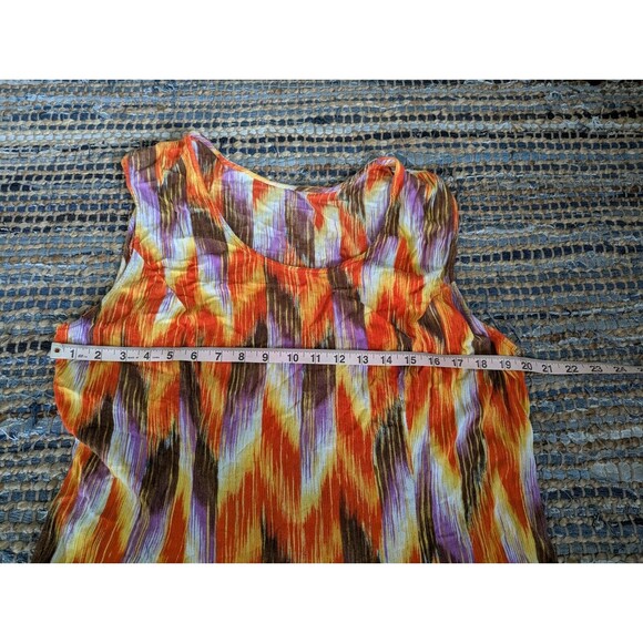 Roaman’s Colorful Zig Zag Maxi Sundress Size 26/28 Whimsy Cluttercore Smocked - Picture 4 of 5